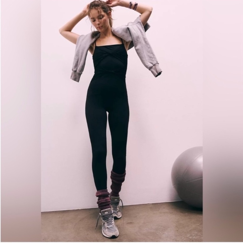 Free People Movement- NWOT Lace Me Up Onesie SM